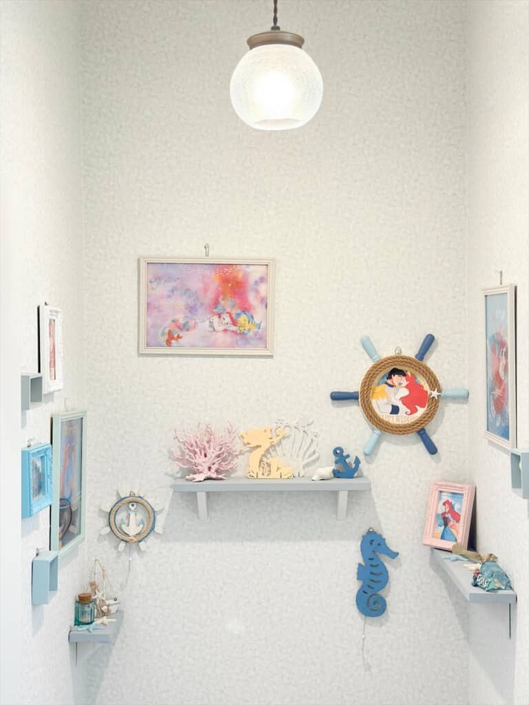 “リトル・マーメイドな空間”にアレンジしたトイレ