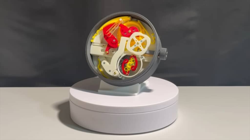 『DEATH NOTE』夜神月の腕時計の「1秒以上の間隔を開けずに4回引くと底がスライドする機構」を再現