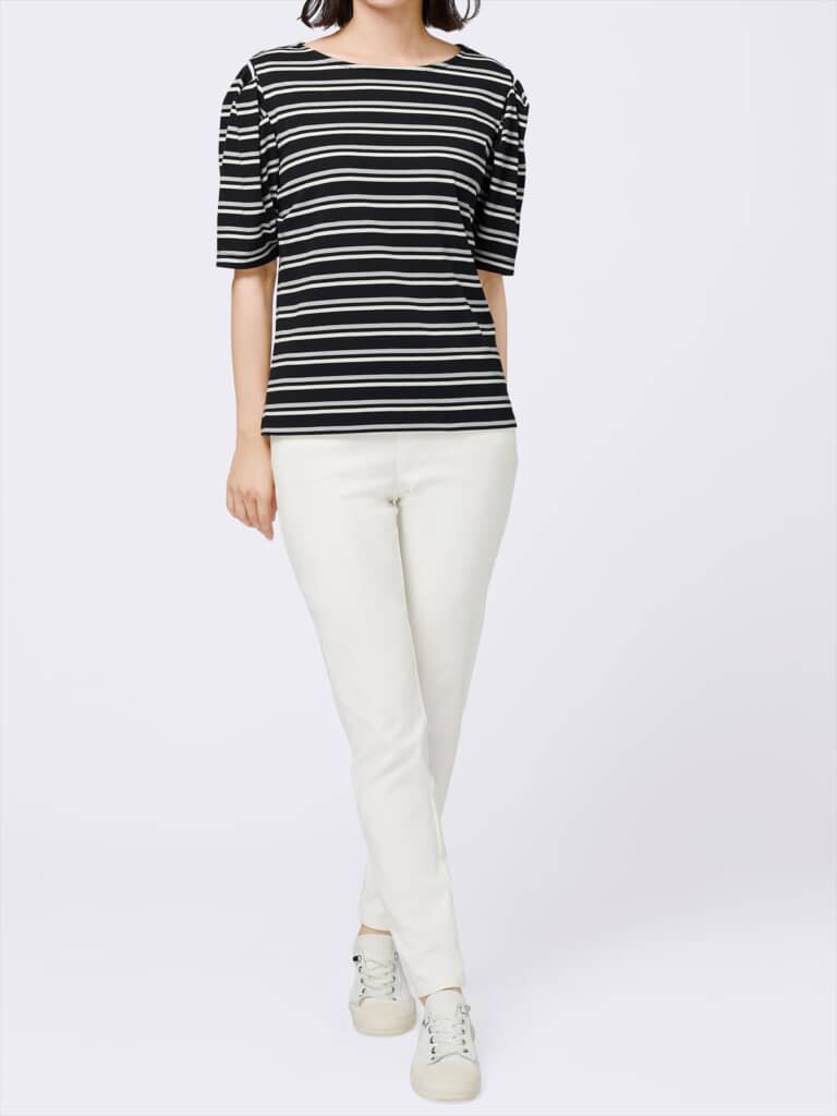 マジックベルトストレッ チパンツ ホワイト