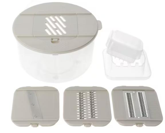 1台10役コンパクトスライサー保存セット スピナータイプ（KY026 モカ）