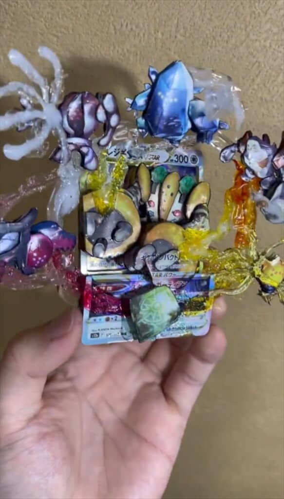 レジギガスのポケモンカードのシャドーボックス作品