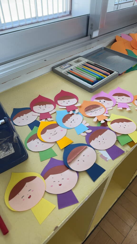 投稿者さん制作による幼稚園の飾り。かわいい……