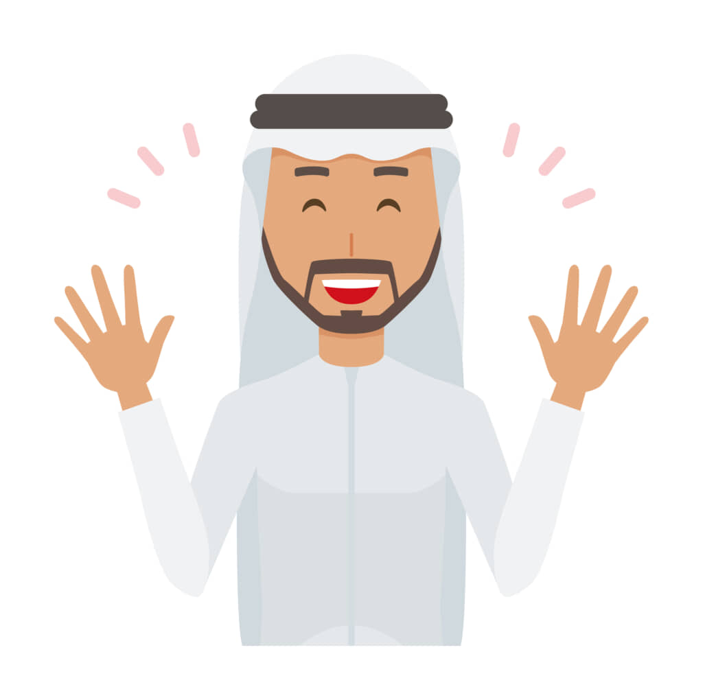 クーフィーヤのイラスト