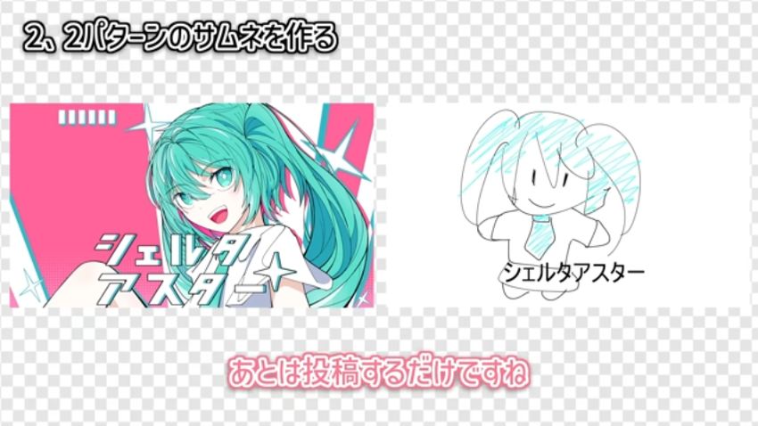 動画編集ソフトで文字を入れた状態