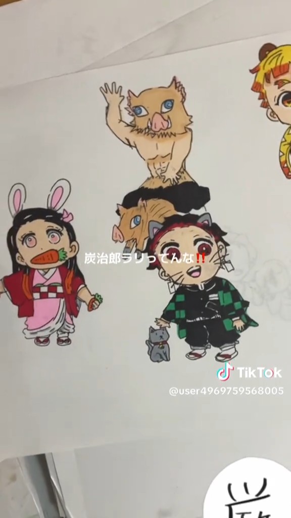 ミニサイズのキャラクターたち