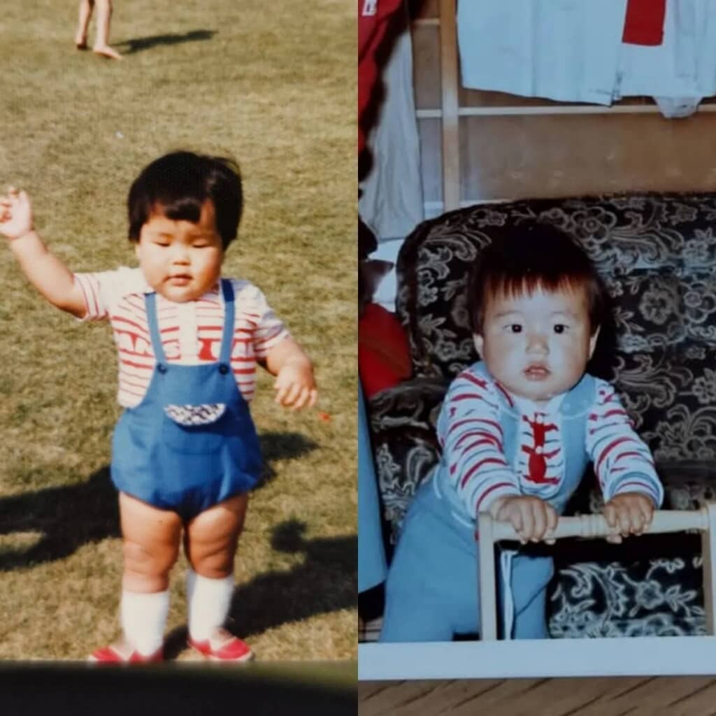 40数年前に後のパートナーとペアルックしていた!?