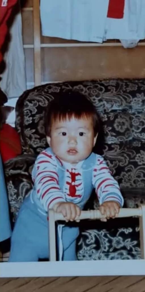 こちらは夫となった男性の40数年前の姿