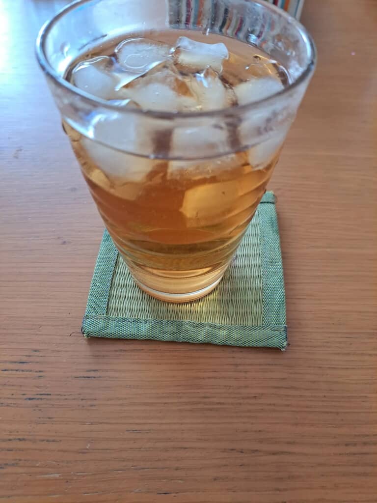 絶品だった氷入りの麦茶