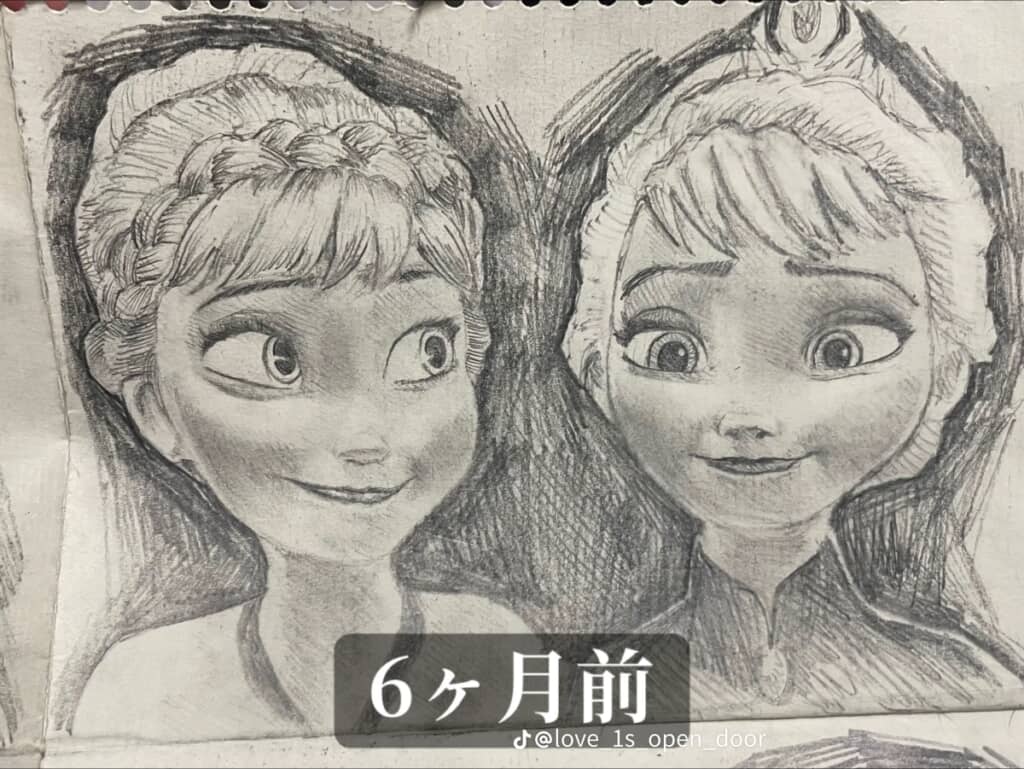 エルサ女王とアナのイラスト