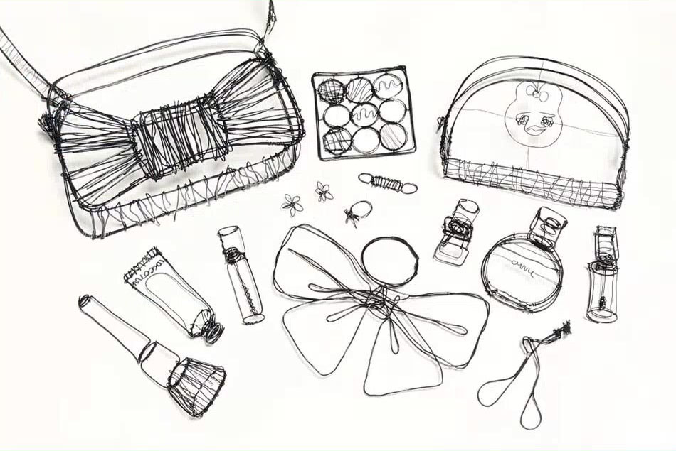 遠目には線画に見えますが、実は立体物なのです