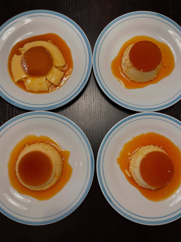 4種類のプリンができました