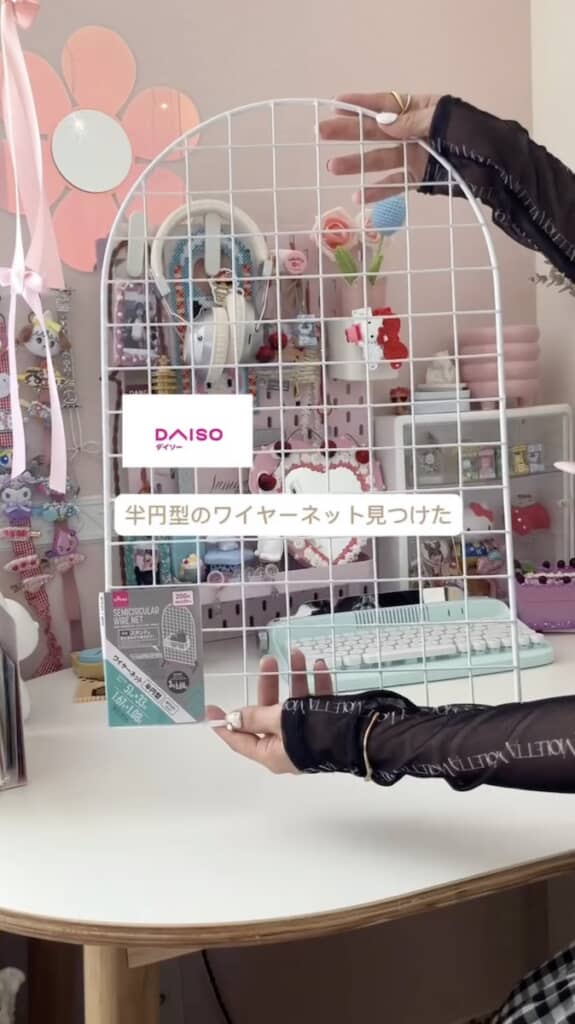 ダイソーの「ワイヤーネット半円型」