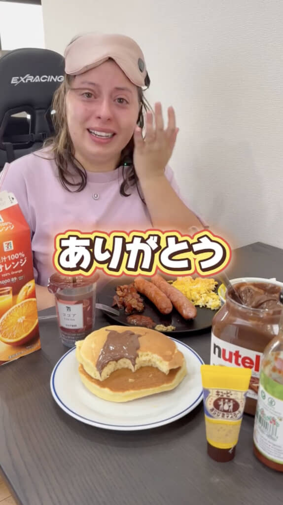 感謝を伝えるリシーさん