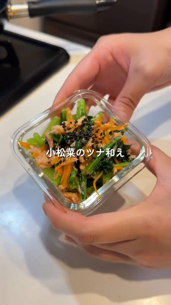 小松菜をメインにしてもう1品