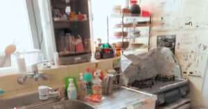 生活感のあるキッチン