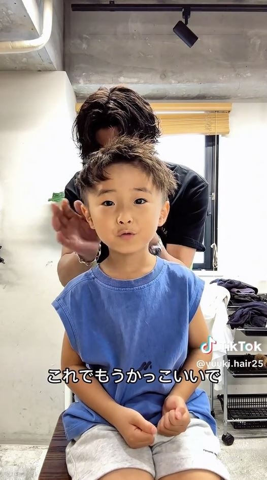 早くも気に入る息子くん