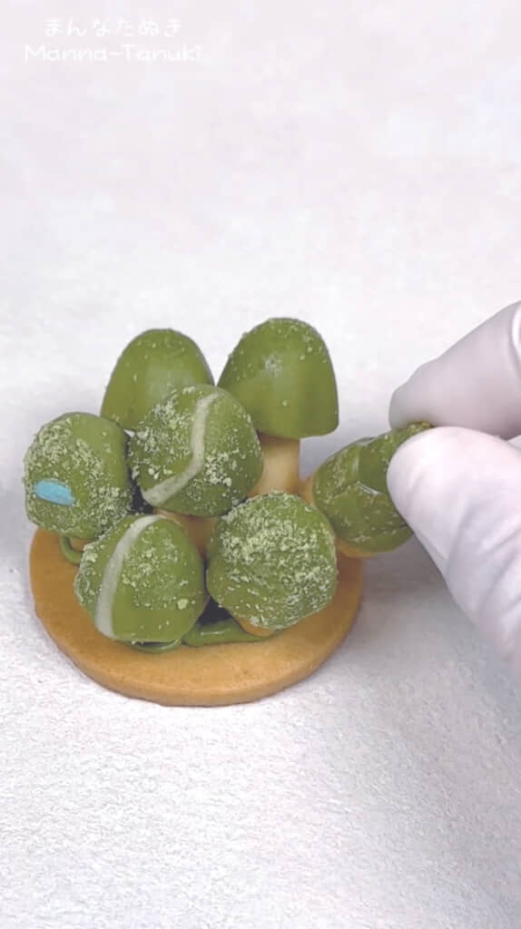 クッキーの上に並べます