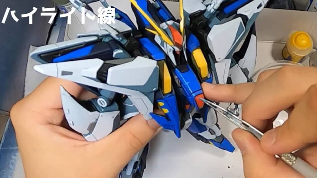 イラストにしか見えない塗装のガンプラ「Ξガンダム」