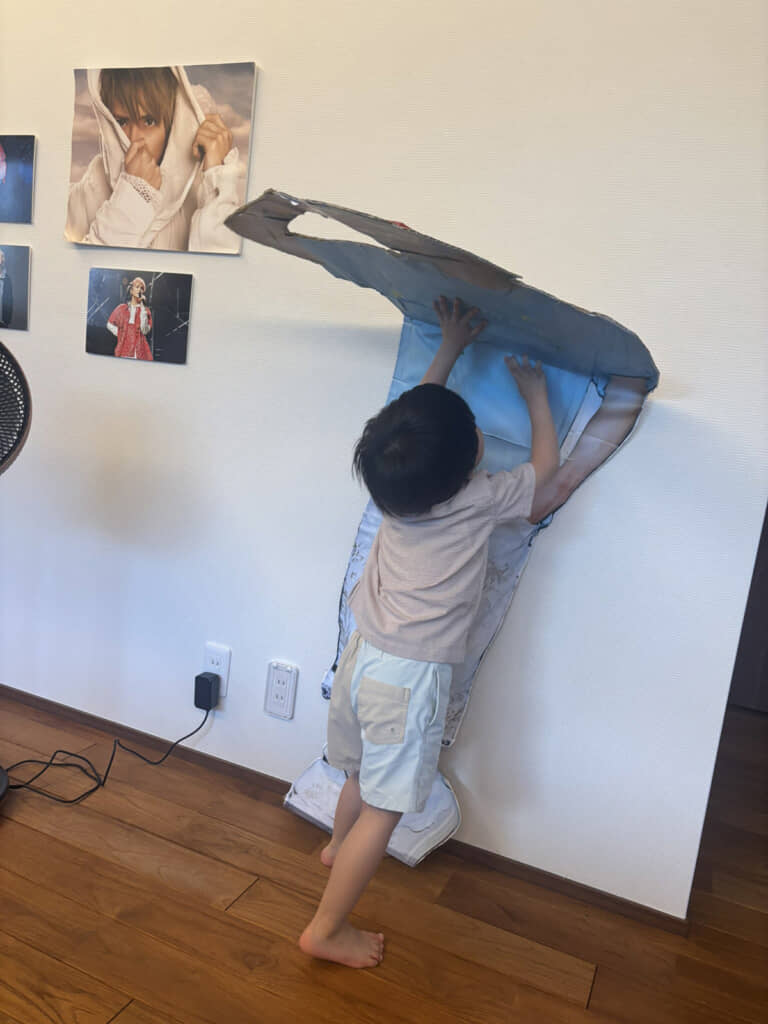 「ママ、てごしが！」