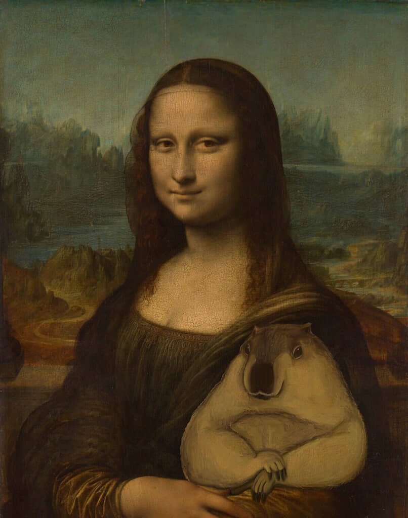 今回話題になった「マーモット中毒になったモナ・リザ」もお気に入りに（画像提供：マーモット中毒／@marmot_addictさん）