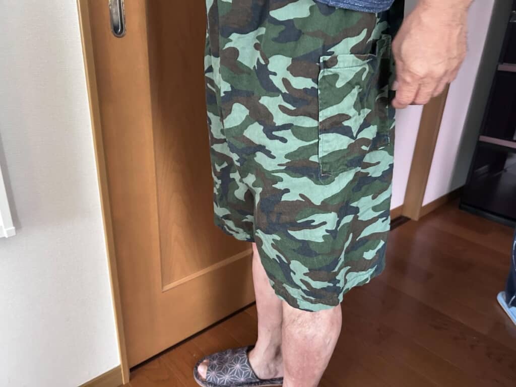 小学校高学年のころに家庭科の授業で作ったハーフパンツ！