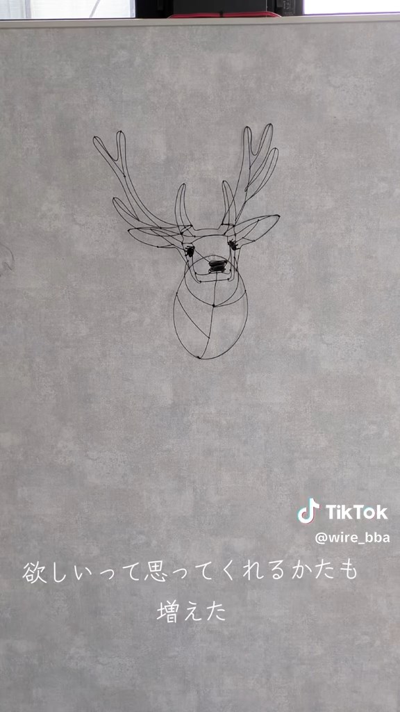 立派な雄鹿の壁飾り。ハンターの部屋みたい