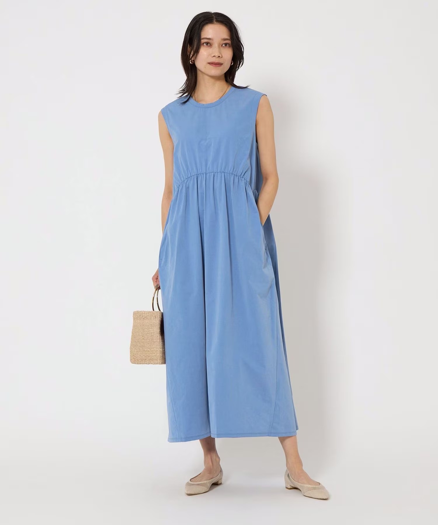 green label relaxing ノースリーブ ワンピース UVカット セール】【結論シリーズ】シンプルリフトワンピース -UVカット