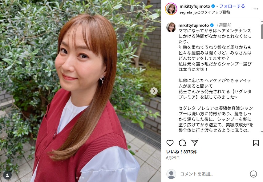 ママタレントとして活躍する藤本美貴