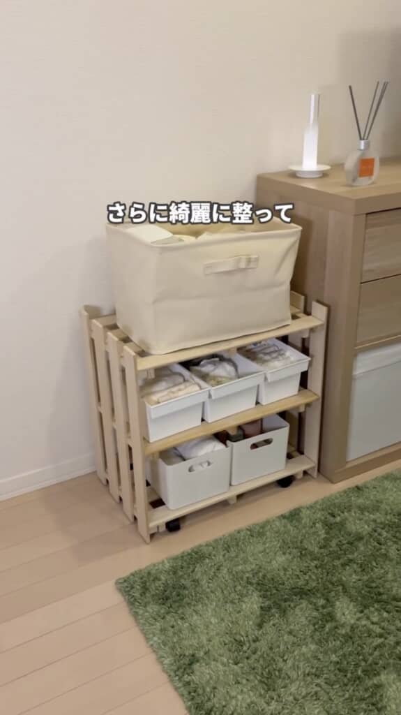 物をきれいに整理できるキャスターが完成！