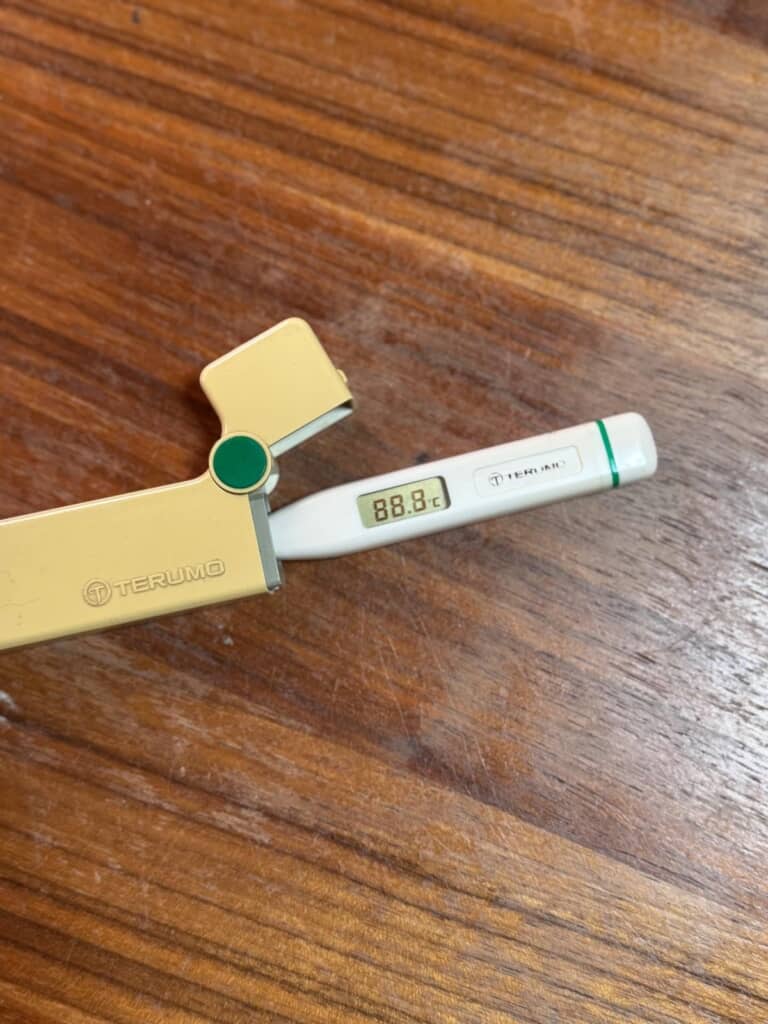 ケースから取り出した現役で使える電子体温計