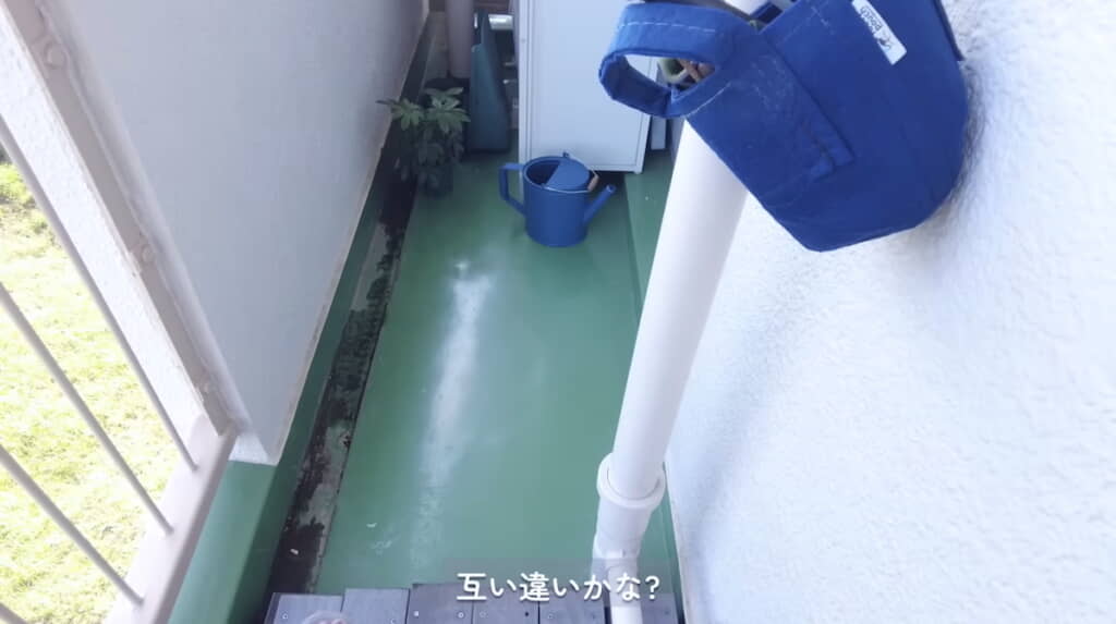 ウッドデッキを敷いていないエリア