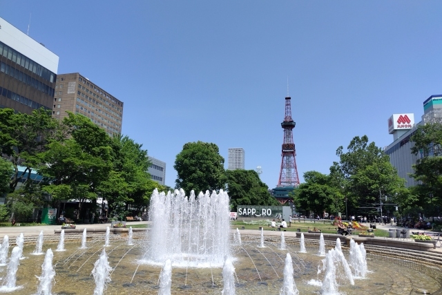 大通公園と札幌テレビ塔