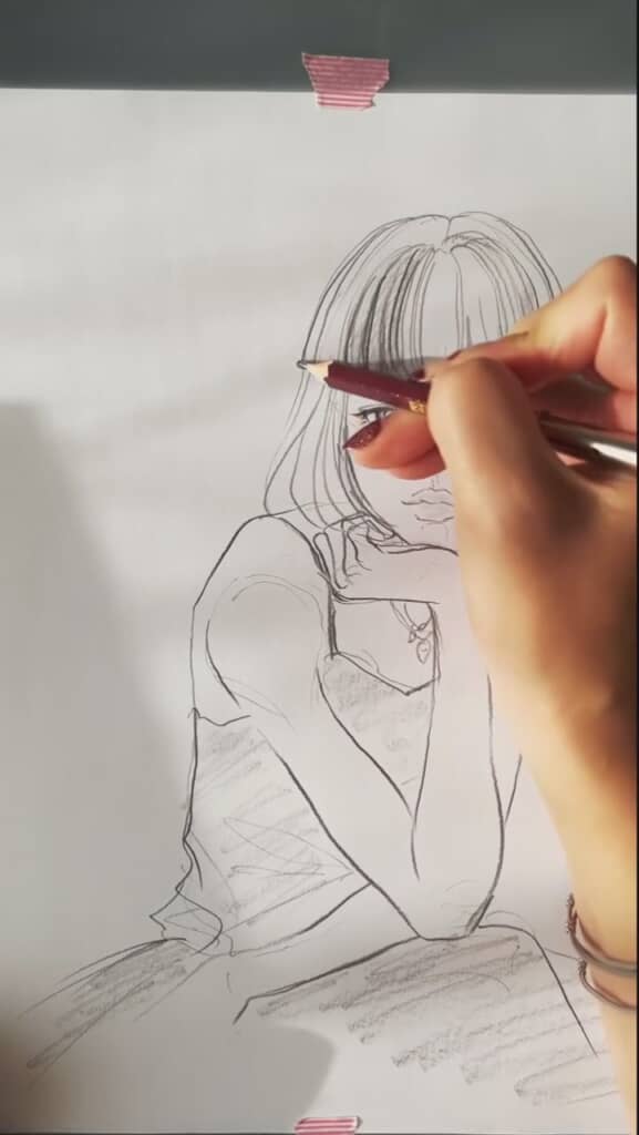 ツートンカラーのボブの女の子です