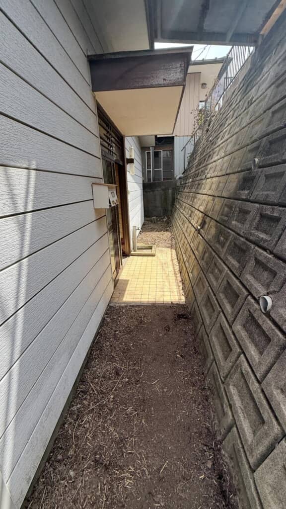 玄関に通じる小径も出現