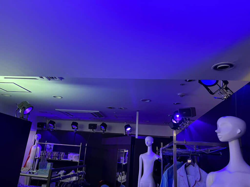 モーションセンサーが発動している様子