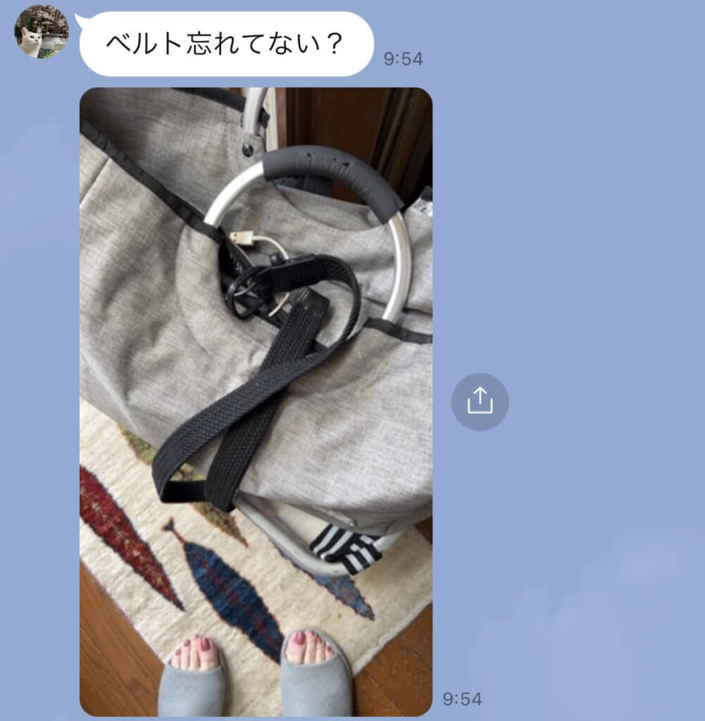 母から届いたLINE