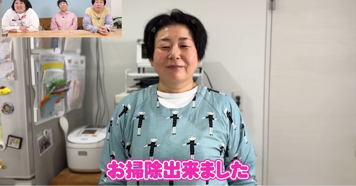 部屋の掃除中 森三中」大島、7年間ほぼ掃除ゼロの“鳥肌が立つキッチン”を大掃除 グロ