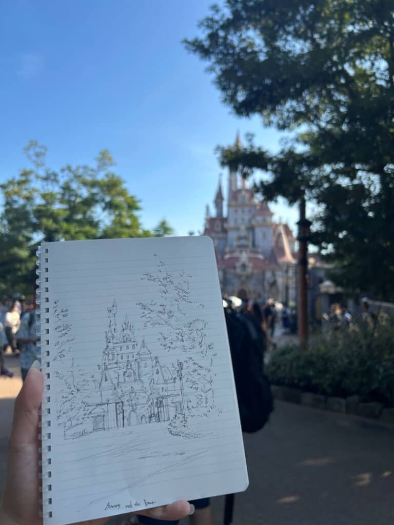 シンデレラ城もスケッチ