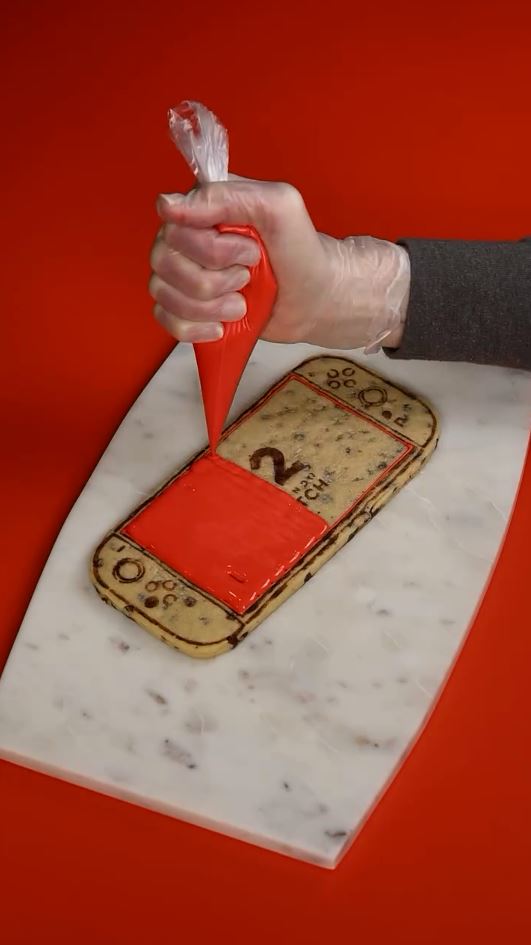 アイシングする様子