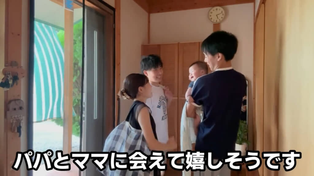 パパとママを見つけた赤ちゃんの表情がかわいすぎました