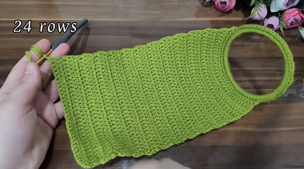 リングからさらに編んでいく