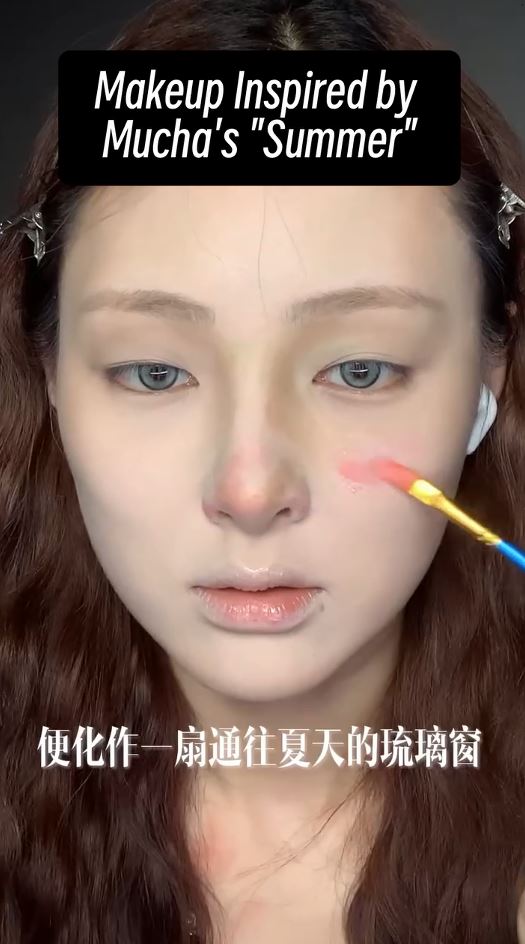 ミュシャの「夏」をメイクで表現したら……？