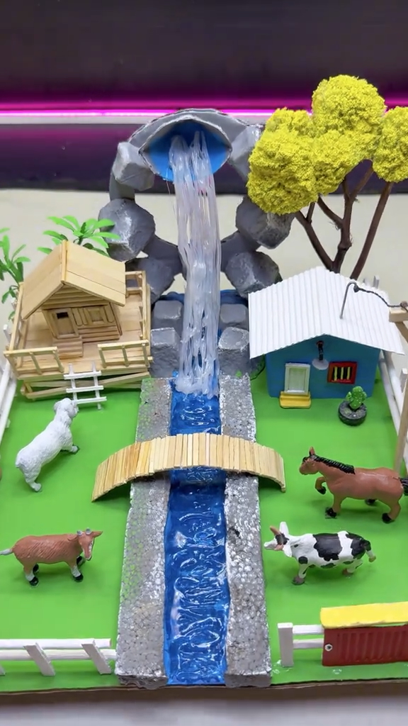 牧場のジオラマの完成！