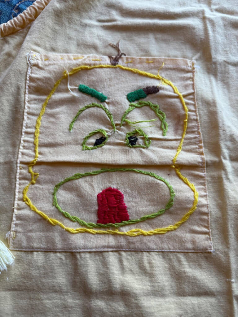 頑張った刺しゅう