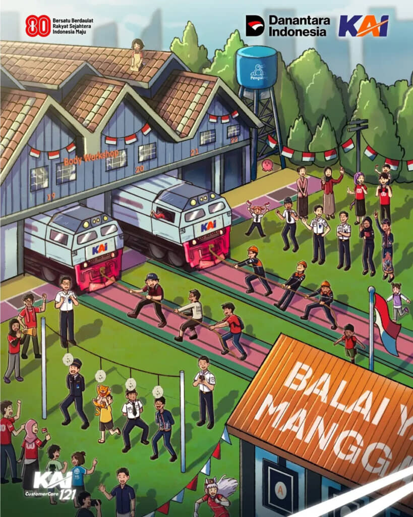 屋根の上や鉄塔の下など、よく見るとそこかしこに見覚えのあるやつが……