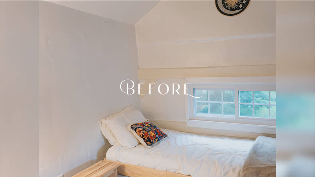 使い道に悩んでいたベッドルーム