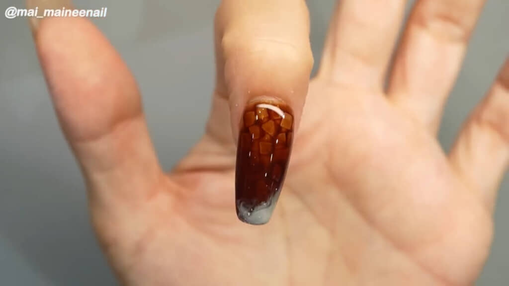 アイスカフェラテネイルが完成