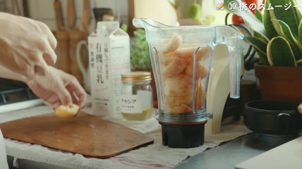 桃のスムージー