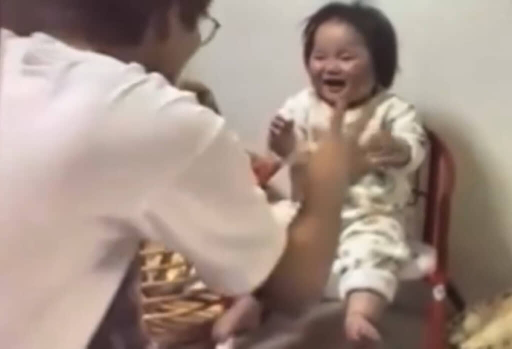 約28年前のお父さんと娘さん