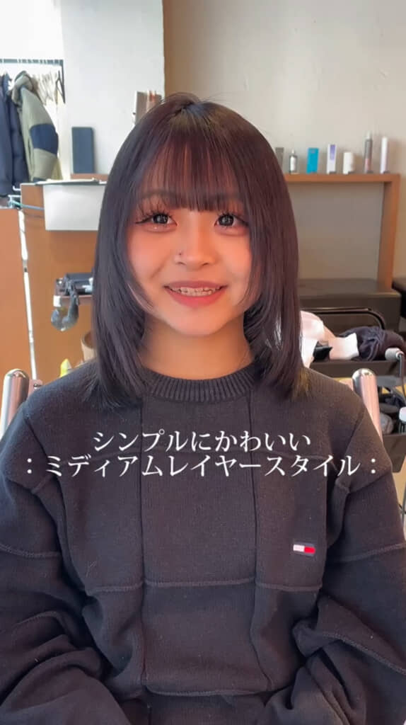 アフター。ナチュラルヘアもすごく似合っています！